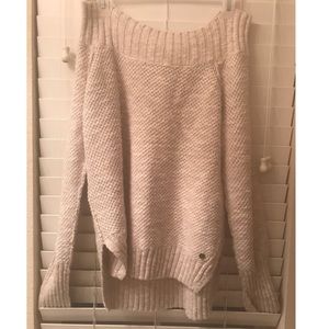 Off the shoulder knit sweater